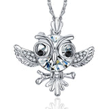 Statement Choker  Maxi Blue Crystal Owl On Branch Necklace and Pendant (Many Crystal Colours Available) 
