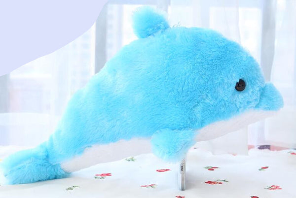 Blule Dolphin Plush Toy - 27cm 