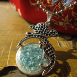 Bohemian Style Natural Stone Beads Pendant Dolphin Necklace 