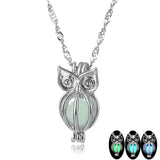 Glowing Owl Luminous Stone Choker Pendant Necklace (3 Colors Available) 