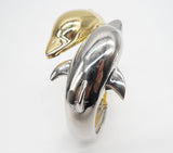 Two Tone Quality Twin Dolphin Bangle 