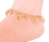 Gorgeous Heart and Rhinestone Dolphin Anklet 