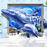 Custom 3D Marine Dolphin Wallpaper - Price Per Square Metre 