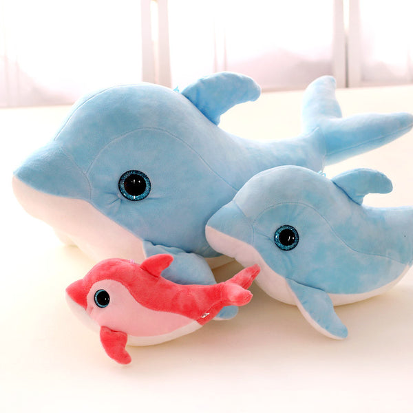 Cartoon 3D Eyes Dolphin Plush Toys - 25cm 
