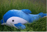 Cute White/Blue Stuffed Dolphin Plush Toy 
