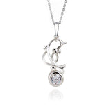 Trendy AAA Zircon Dolphin Necklace and Pendant 