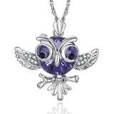 Statement Choker  Maxi Blue Crystal Owl On Branch Necklace and Pendant (Many Crystal Colours Available) 