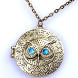 Retro Chic Owl Eye Statement Bib Choker Bronze Pendant Chain Necklace 