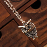 Vintage Womens Owl Pendant Long Sweater Chain Necklace (Golden, Antique Silver, Bronze Colour Available) Charm Fashion Jewelry 