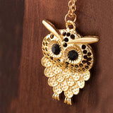 Vintage Womens Owl Pendant Long Sweater Chain Necklace (Golden, Antique Silver, Bronze Colour Available) Charm Fashion Jewelry 