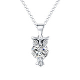 Trendy Crystal CZ  Womens Pendant Owl Necklace (in gold or silver colour) - Jewelry Gift for Her 