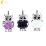 Hot Natural Stone Cute Owl Pendant for Women 