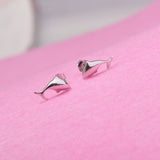 Tiny  Silver Dolphin Stud Earrings 
