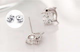 Silver Crystal Dolphin Jewelry Set For Women 