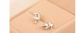 Silver Plated Simple & Elegant Dolphin Earrings 
