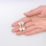 Lovely dolphin Pearl Earring - Silver & Gold Colour 