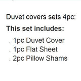 Cartoon Printed Dolphin Bedding Set 100% Cotton - 4 Pieces 
