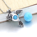 Owl Aromatherapy Diffuser Choker Necklace Pendant - Essential Oil Perfume Locket Necklace With Pad for Women 