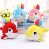 Cute Dolphin Plush Toy With Ball - 20cm 4 Colours To Choose From 