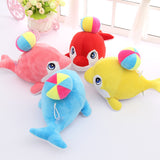 Cute Dolphin Plush Toy With Ball - 20cm 4 Colours To Choose From 
