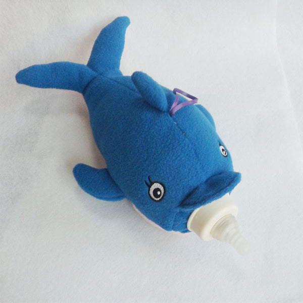 Baby Feeding Bottle Plush Insulation Dolphin Bag 