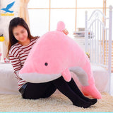 Lovely  Super Soft Giant Stuffed JUMBO Dolphin Plush Toy 140cm/200cm in Blue & Pink 