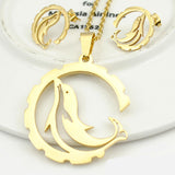 18k Gold Plated Classy Dolphin Jewelry Set 