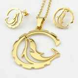 18k Gold Plated Classy Dolphin Jewelry Set 