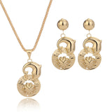 18k Yellow Gold Filled Dubai African Dolphin Jewelry Set 