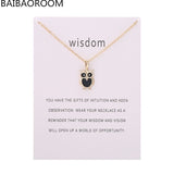 Wisdom Owl Pendant Necklace Jewelry Gift For Women 