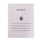 Wisdom Owl Pendant Necklace Jewelry Gift For Women 