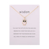 Wisdom Owl Pendant Necklace Jewelry Gift For Women 