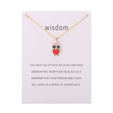 Wisdom Owl Pendant Necklace Jewelry Gift For Women 