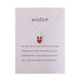 Wisdom Owl Pendant Necklace Jewelry Gift For Women 