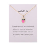 Wisdom Owl Pendant Necklace Jewelry Gift For Women 