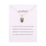 Wisdom Owl Pendant Necklace Jewelry Gift For Women 