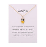 Wisdom Owl Pendant Necklace Jewelry Gift For Women 