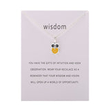 Wisdom Owl Pendant Necklace Jewelry Gift For Women 