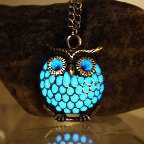 Luminous Glow In  The Dark Owl Necklace - Perfect Gift 