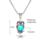 Eye Catching Vintage Rhinestone Geometric Owl Necklace and Pendant - Perfect Gift For Women 