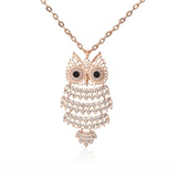 Silver Full Crystal Owl Necklaces & Pendants For Women (Gold Silver colour available) - Fashion Jewelry 