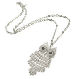 Silver Full Crystal Owl Necklaces & Pendants For Women (Gold Silver colour available) - Fashion Jewelry 