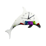 Three-dimensional Cartoon Dolphin Decorative Wall Clock 