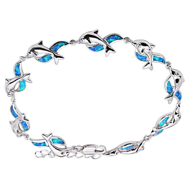New Summer Style Dolphin Turtle Fire Opal Sea Bracelet (available in red and blue) 