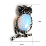 Vintage Owl Necklace Pendant Suspension Necklace Natural Stone Pendant For Women 