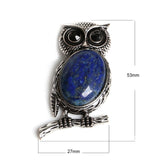 Vintage Owl Necklace Pendant Suspension Necklace Natural Stone Pendant For Women 
