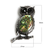 Vintage Owl Necklace Pendant Suspension Necklace Natural Stone Pendant For Women 
