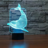 Lovely 3D LED Dolphin Table Lamp - 7 Colours Changeable 