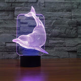 Lovely 3D LED Dolphin Table Lamp - 7 Colours Changeable 