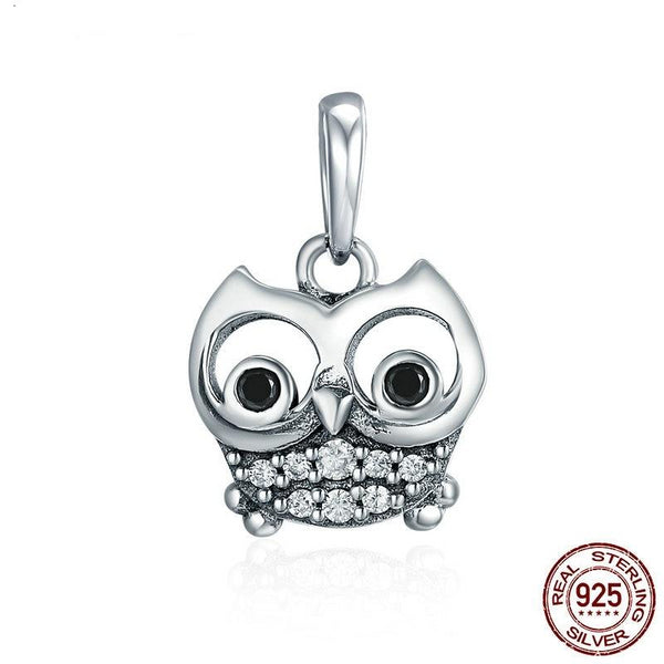 Stunning 925 Sterling Silver Owl Pendant Charms (Pendant Only) 